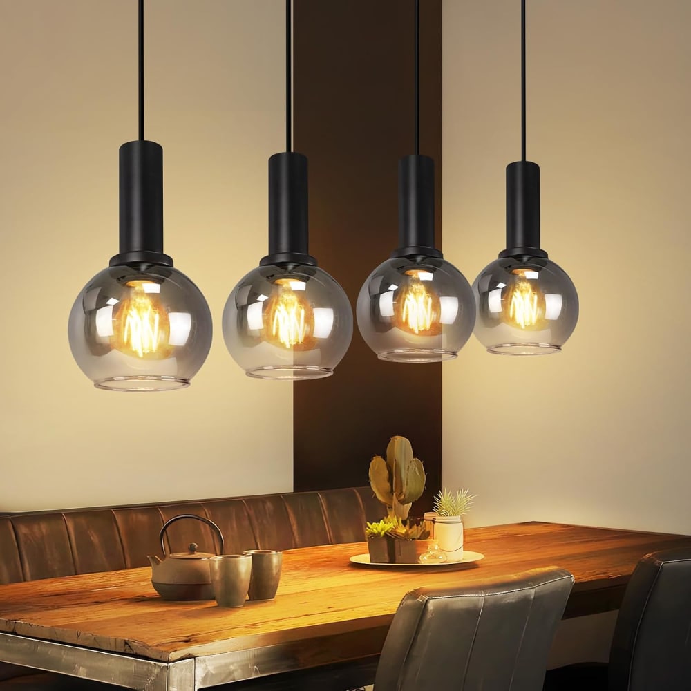 Pendelleuchte Eisen 55x13x145cm schwarz E27 - Maisons Du Monde