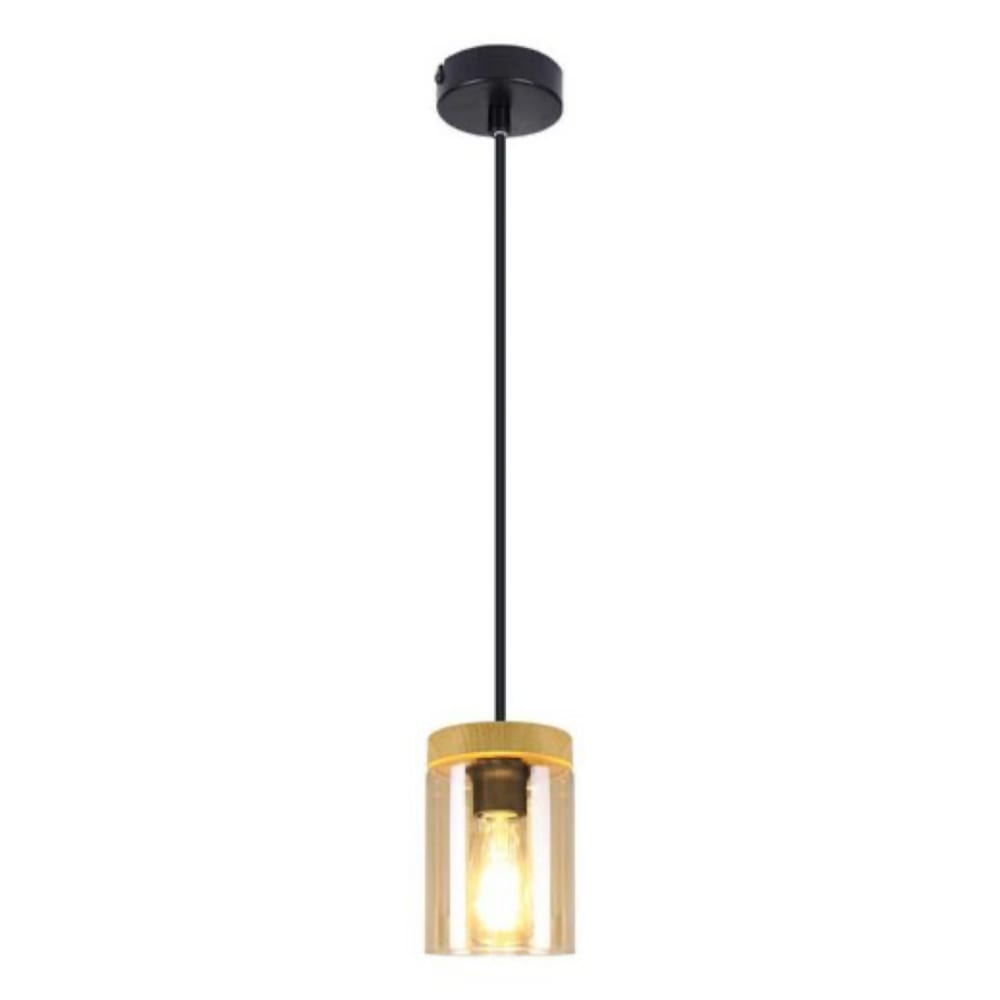Suspension en fer marron 12x12x2.5cm e27