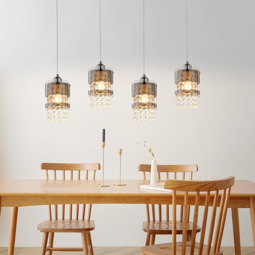 Suspension en fer gris 86x12x177cm e27 — vue 4