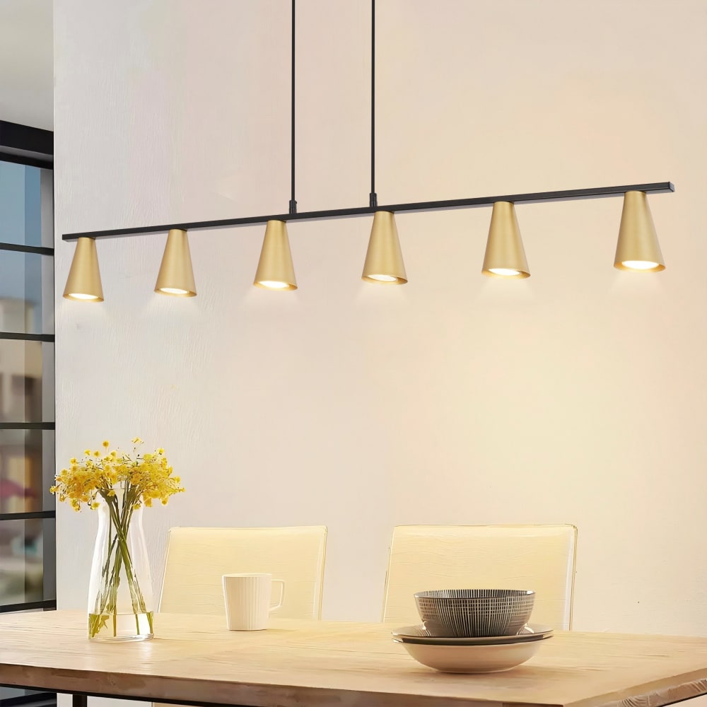 Pendelleuchte Eisen 110x7x160cm gold GU10 - Maisons Du Monde