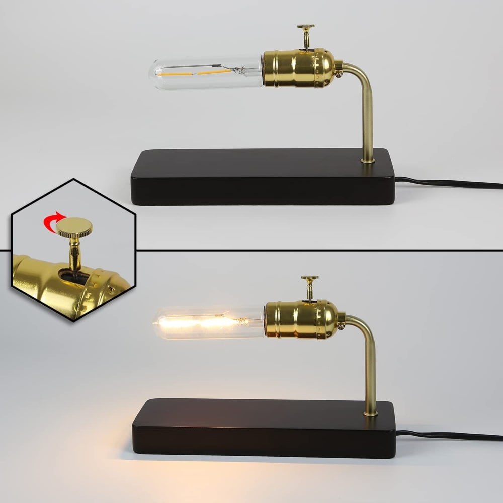 Lampe de table en fer noir 23x8x15.1cm — vue 4