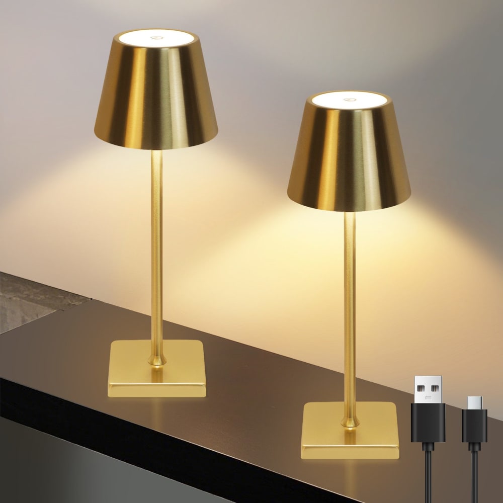 Tischlampe Eisen 35.5x11.9x10cm Gold LED - Maisons Du Monde