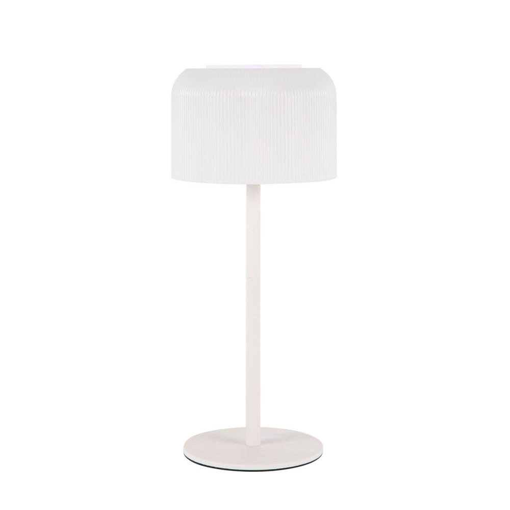 Lampe de table en fer blanc 13x11x30.5cm led