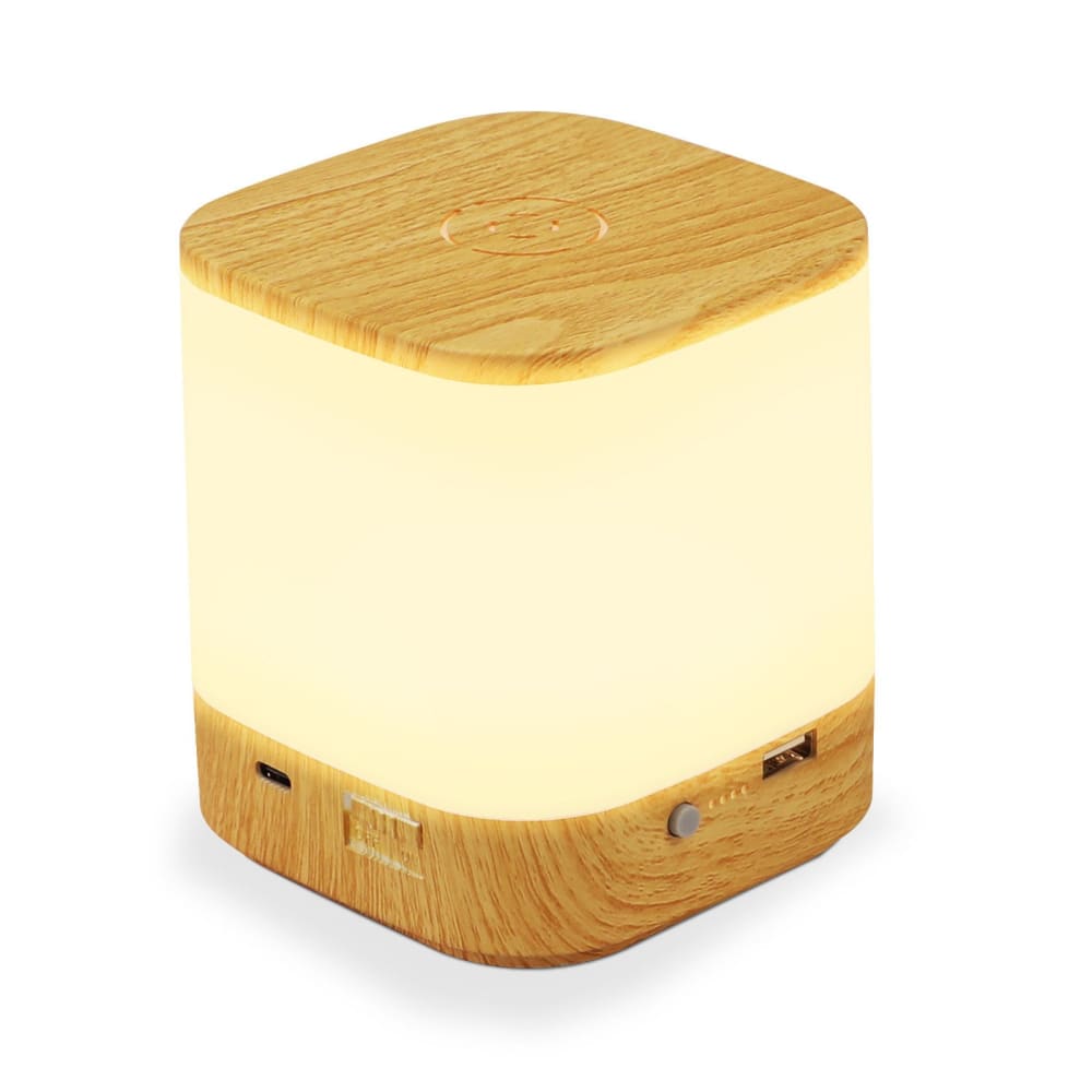 Lampe de table en pc marron 9.8x9.8x11.5cm led
