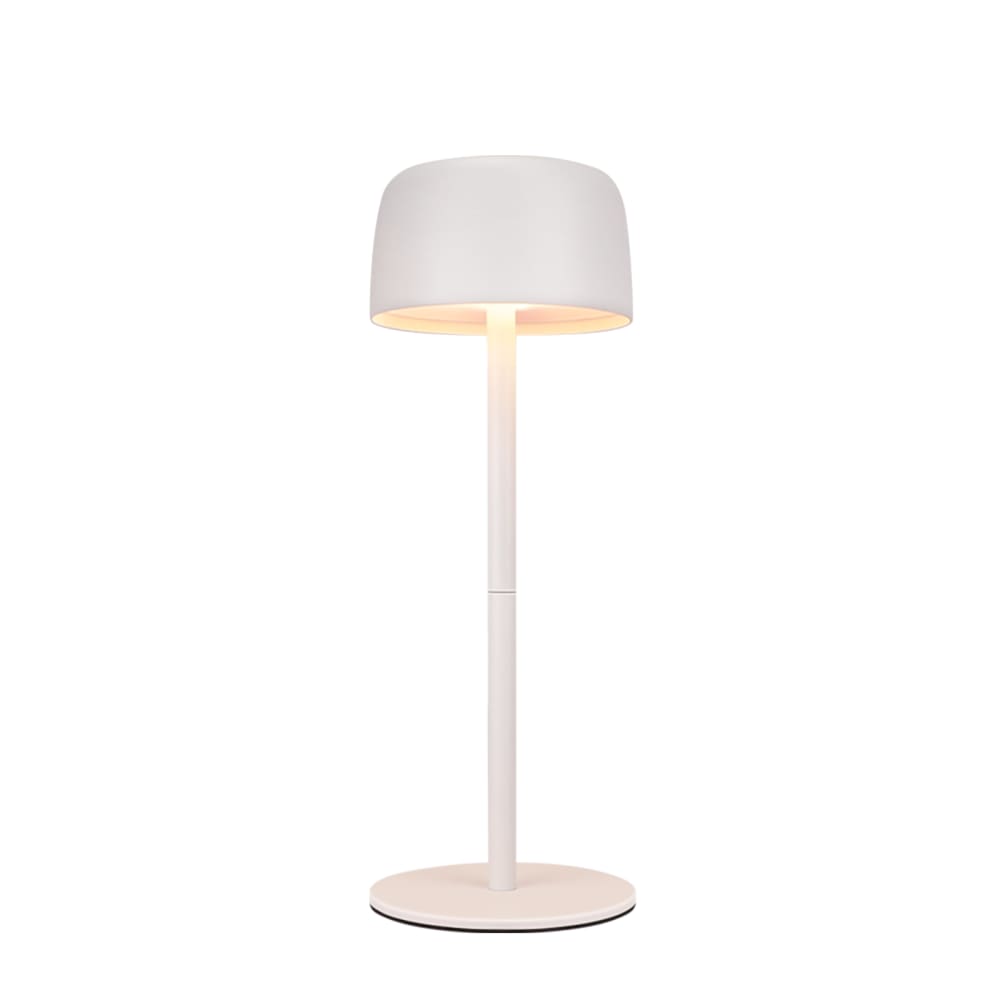 Lampe de table en fer blanc 9x9x25cm led