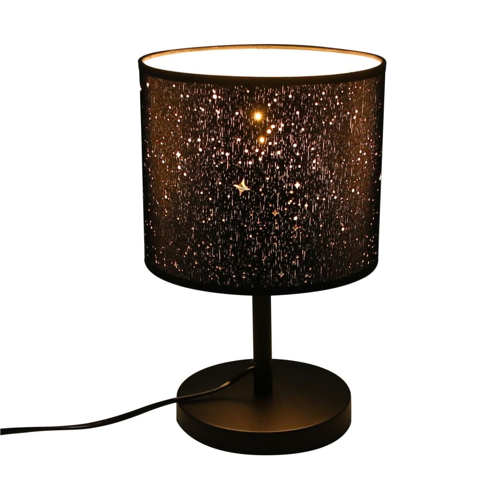 Lampe de table en fer noir 19x16x31cm e27