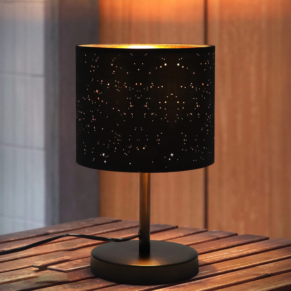 Lampe de table en fer noir 19x16x31cm e27 — vue 3
