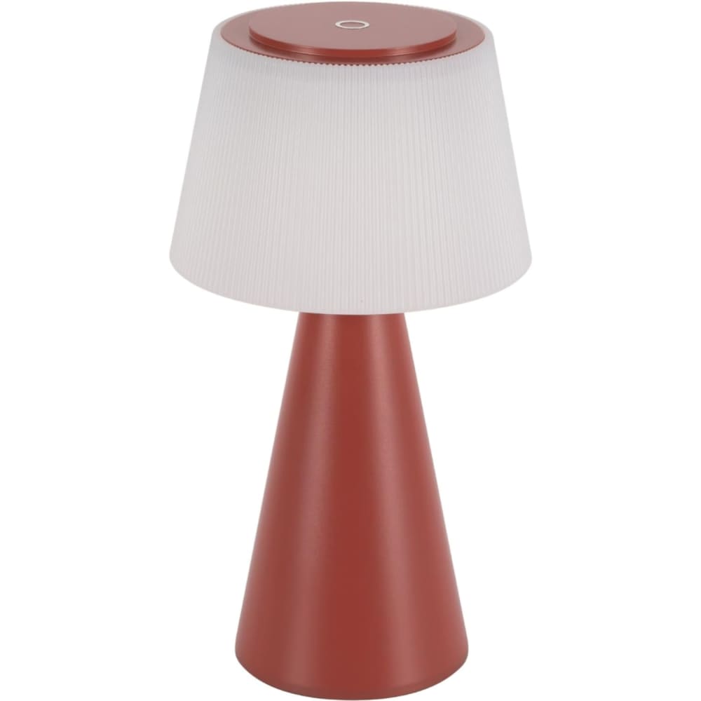 Lampe de table en abs rouge 13x13x24cm led