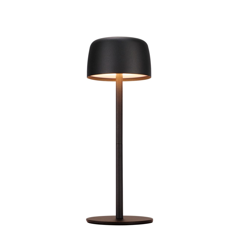 Lampe de table en fer noir 9x9x25cm led