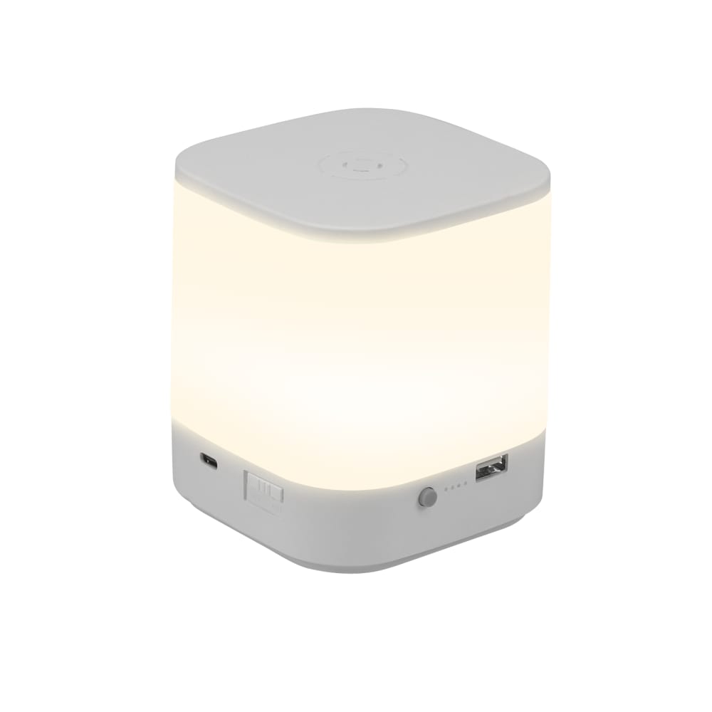 Lampe de table en pc blanc 9.8x9.8x11.5cm led
