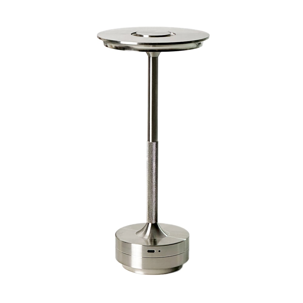 Lampe de table en aluminium gris 27x12.8x12.8cm led