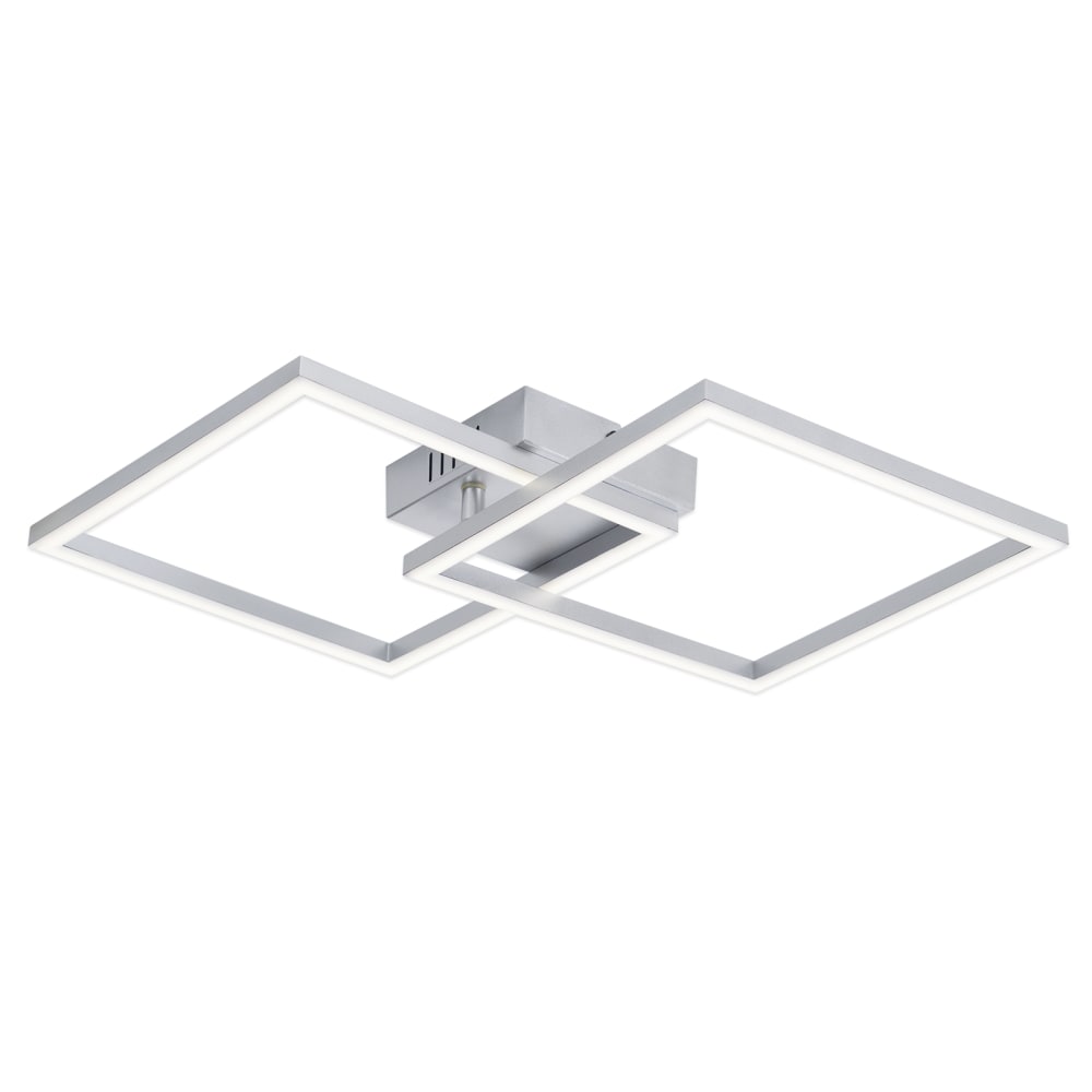 Plafonnier en plastique argenté 39.5x39.5x6.7cm led 4000k 24w