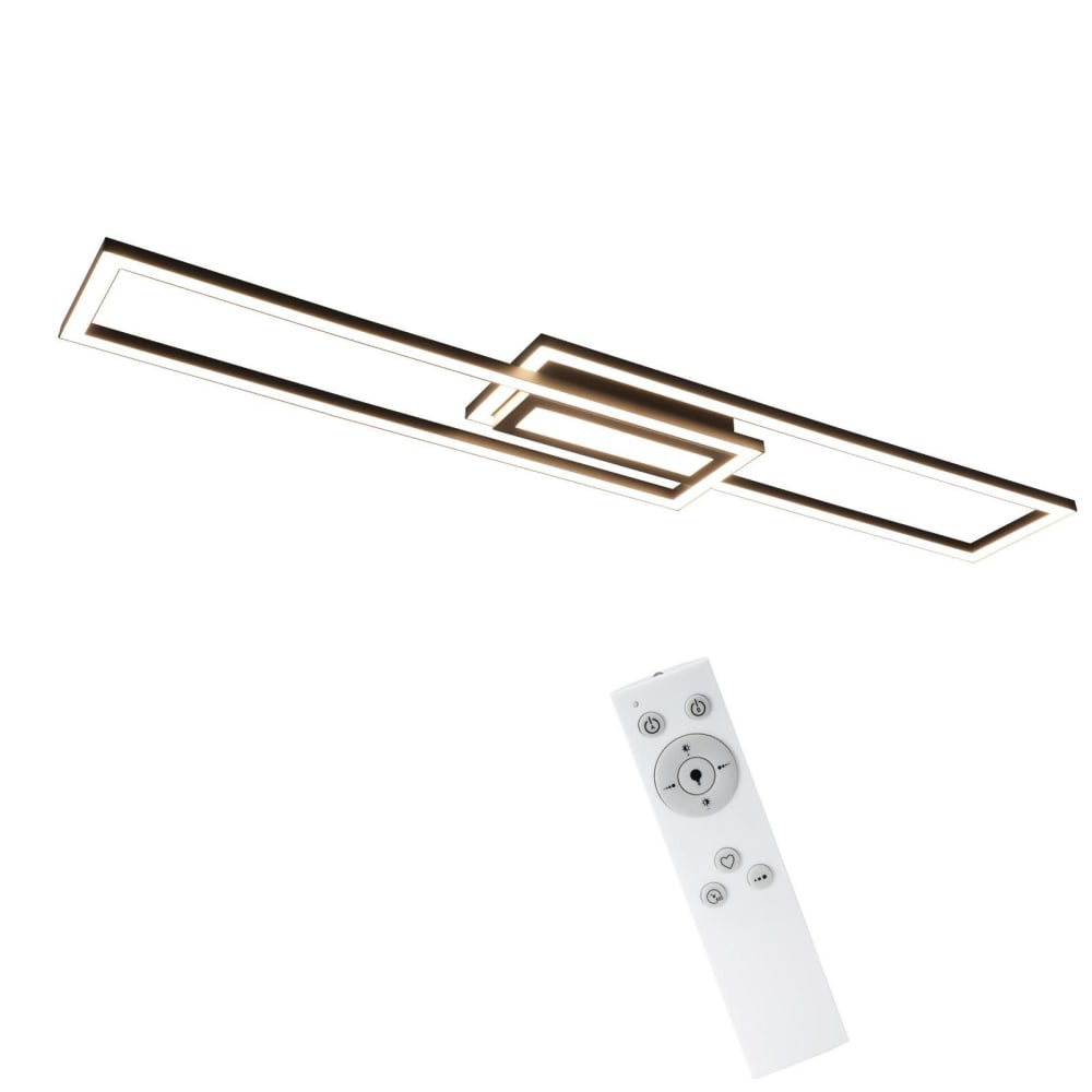 Plafonnier en aluminium noir 95x17.2x5cm led intensité variable 50w