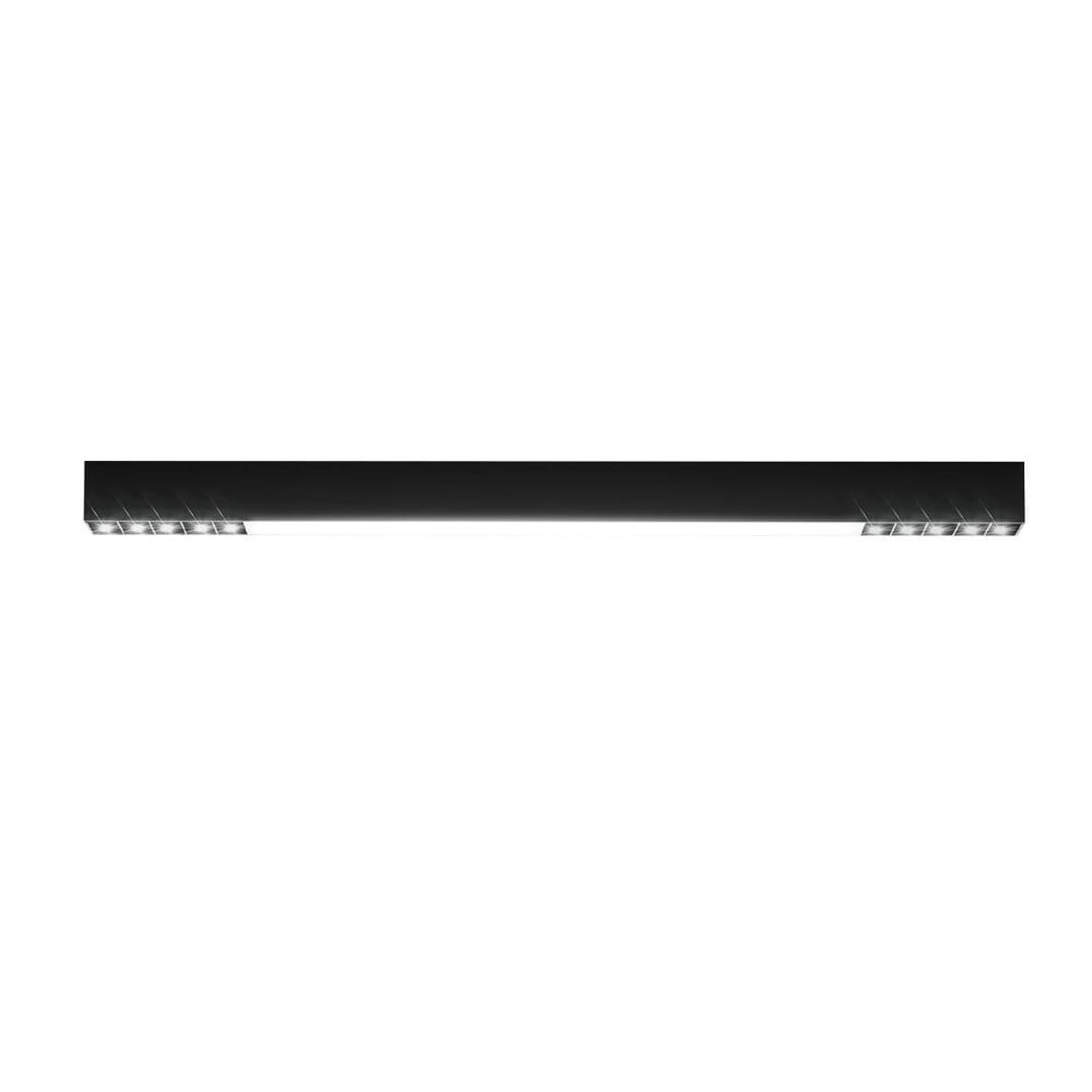 Plafonnier en aluminium noir 80x5.2x3.3cm led intensité variable 25w