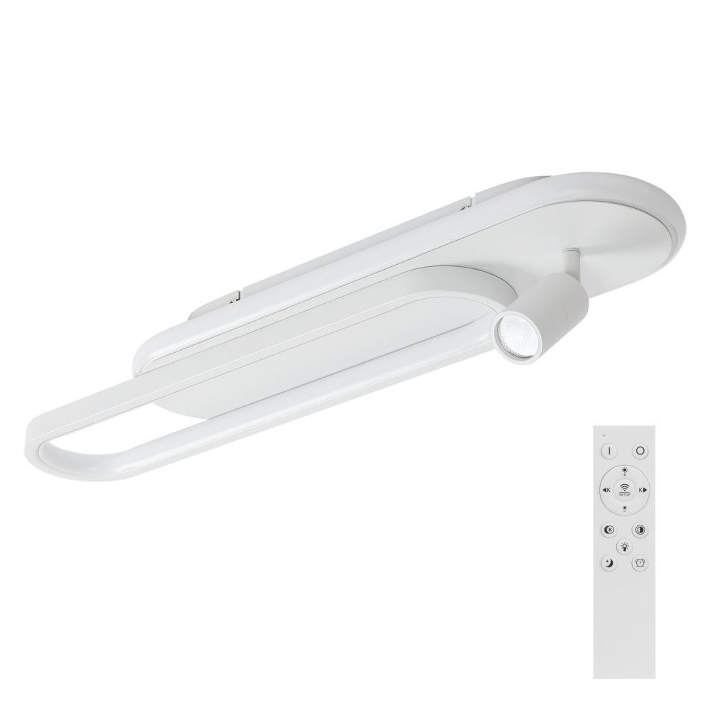Plafonnier en fer aluminium blanc 60x13x15.5cm led 46w