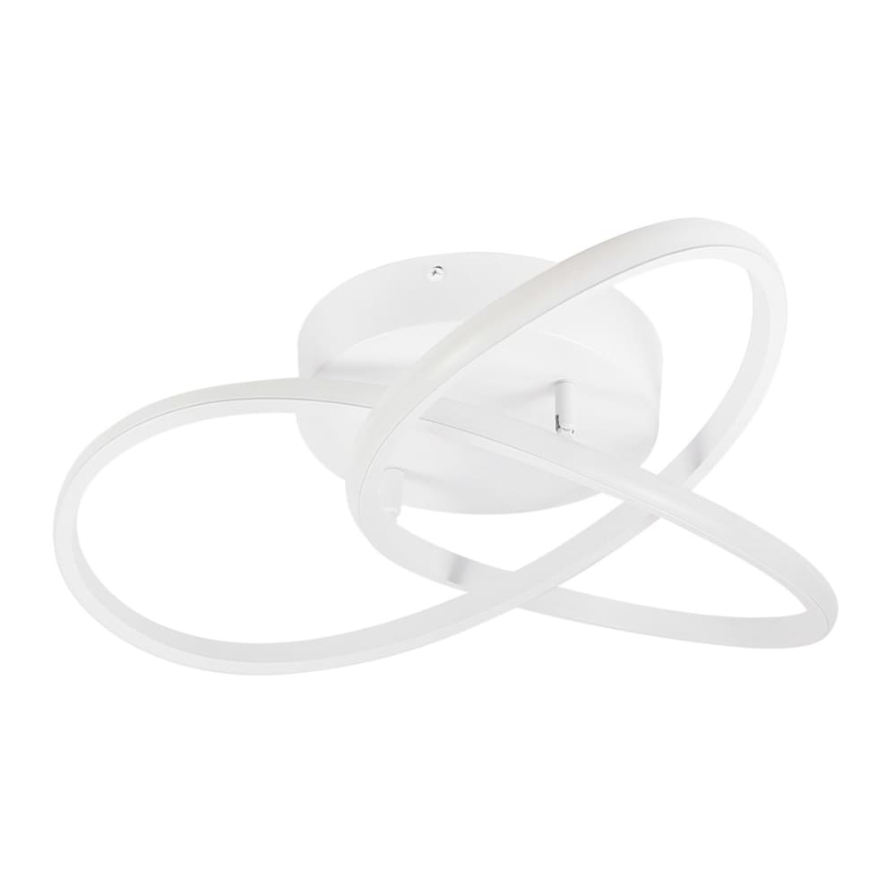 Plafonnier en fer aluminium blanc 40x40x14cm led 33w