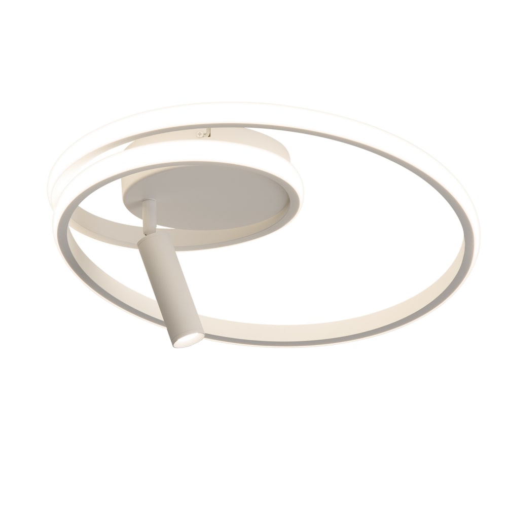 Plafonnier en fer aluminium blanc 40x40x12.5cm led 37w
