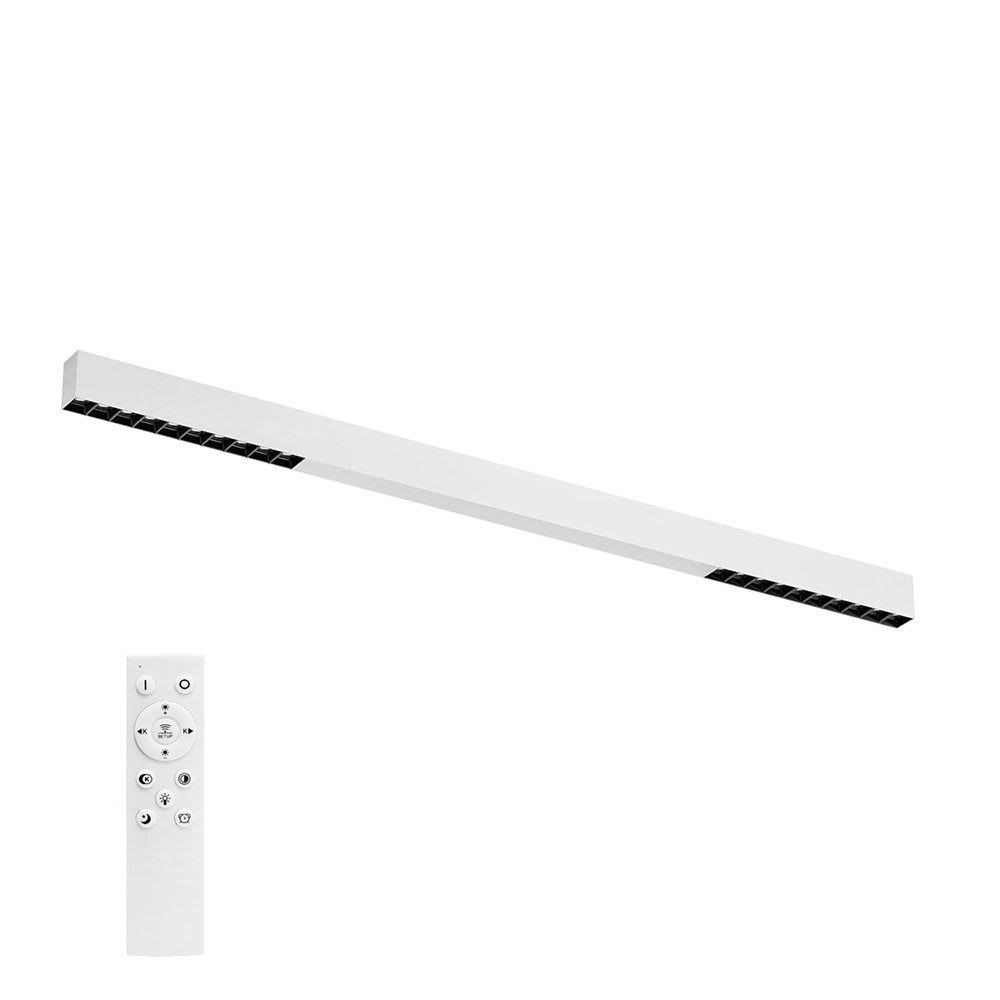 ZMH Deckenleuchte Aluminium 106.5x5.2x3.3cm Weiß LED 32W style modern Weiß Aluminium