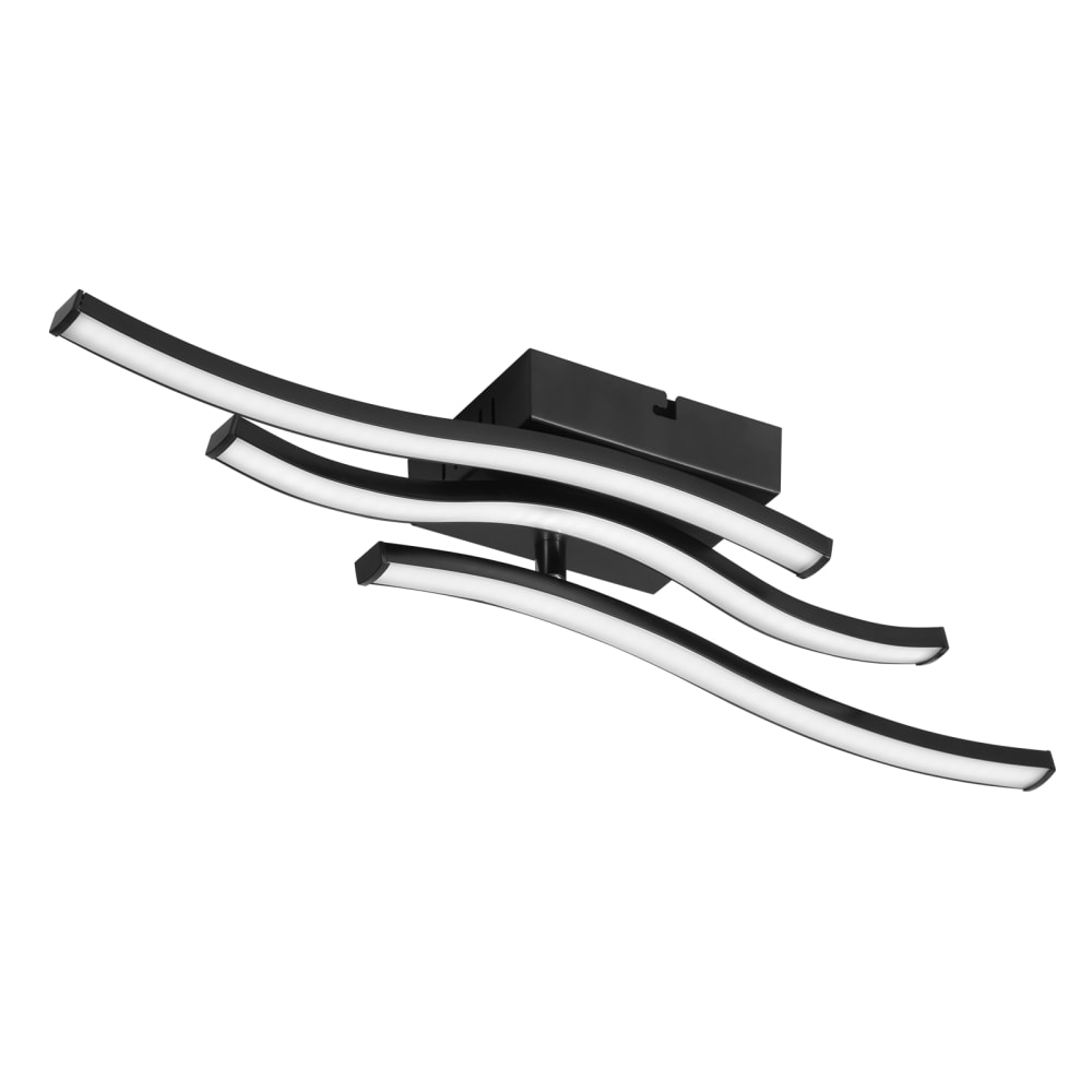 Plafonnier en plastique noir 51.5x12x7.5cm led 3000k 18w