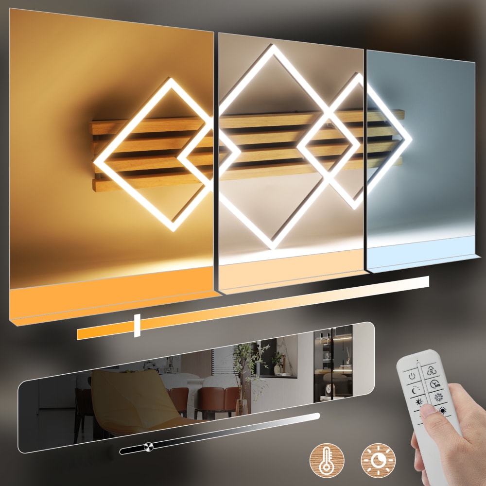 Plafonnier en fer aluminium noir 71.6x41.6x8.8cm led 46w — vue 4