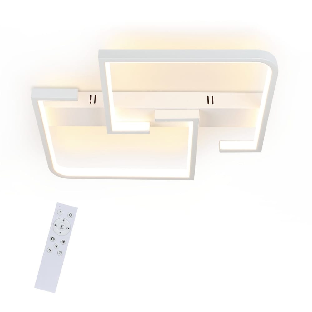 Plafonnier en fer aluminium blanc 42x37x5cm led 35w