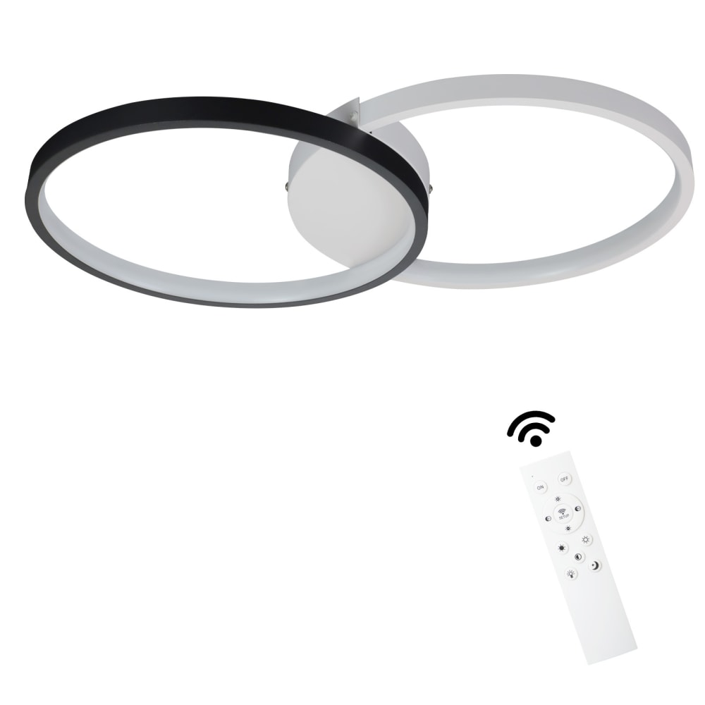 Plafonnier en fer aluminium noir 50x50x4.5cm led 45w