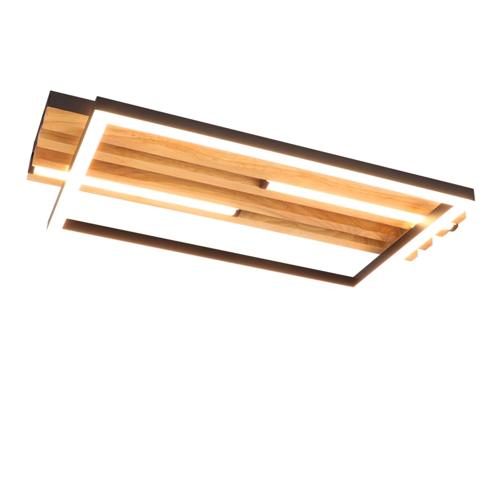 Plafonnier en fer aluminium noir 38x20.9x6.8cm led 3000k 24w