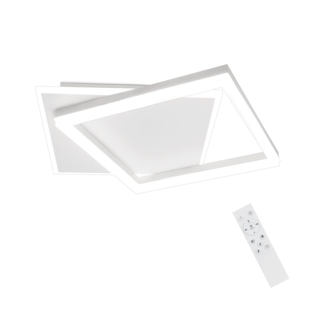 Plafonnier en fer aluminium blanc 44x40x6cm led 44w