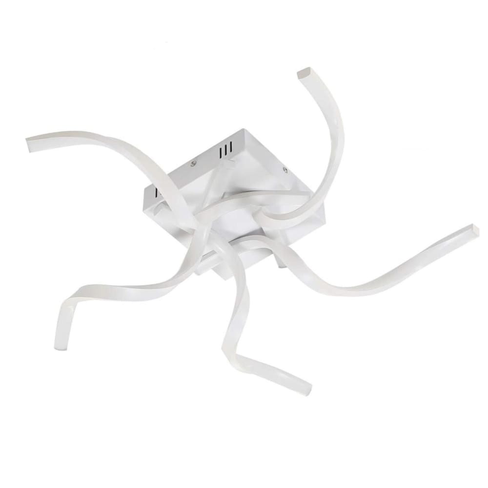 Plafonnier en fer aluminium blanc 65x65x14cm led 48w
