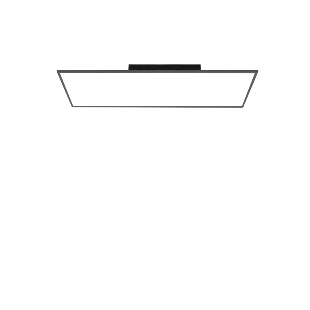 Plafonnier en fer aluminium noir 100x25x5.5cm led 42w