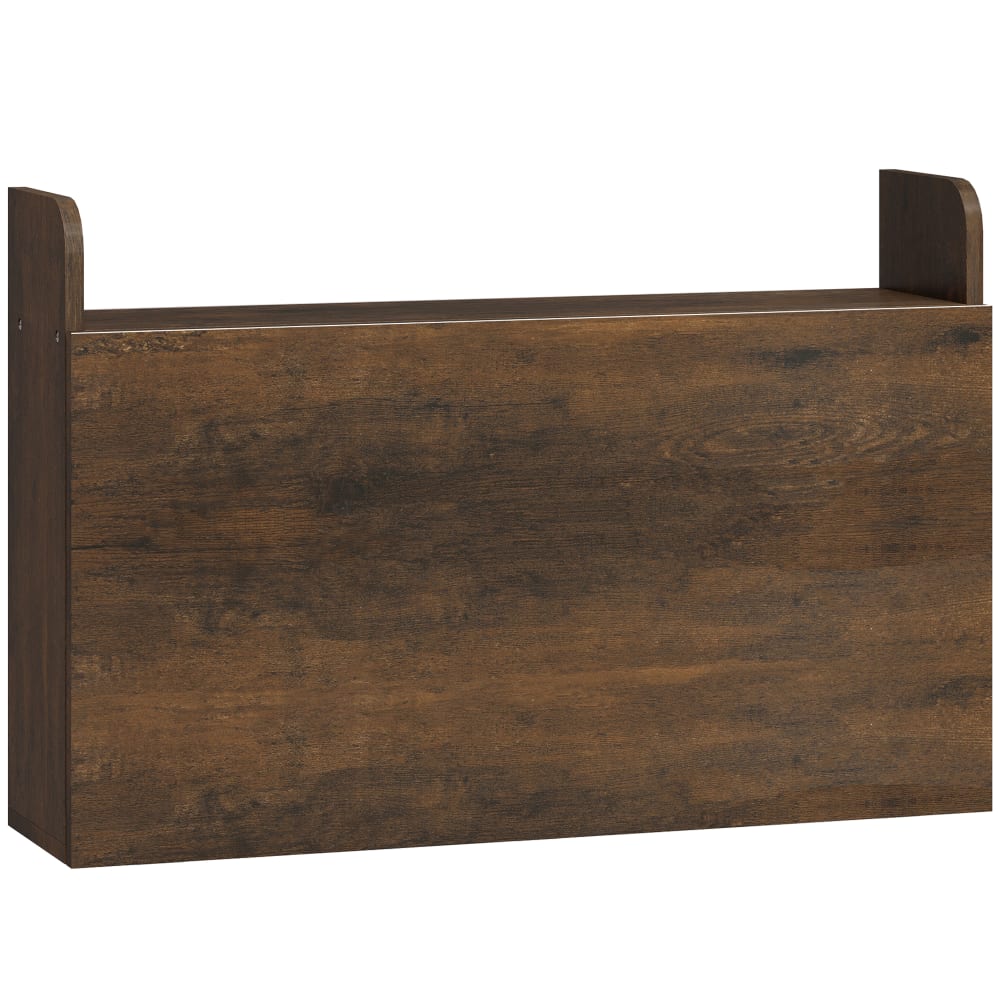 Bureau suspendu tablette rabattable métal marron