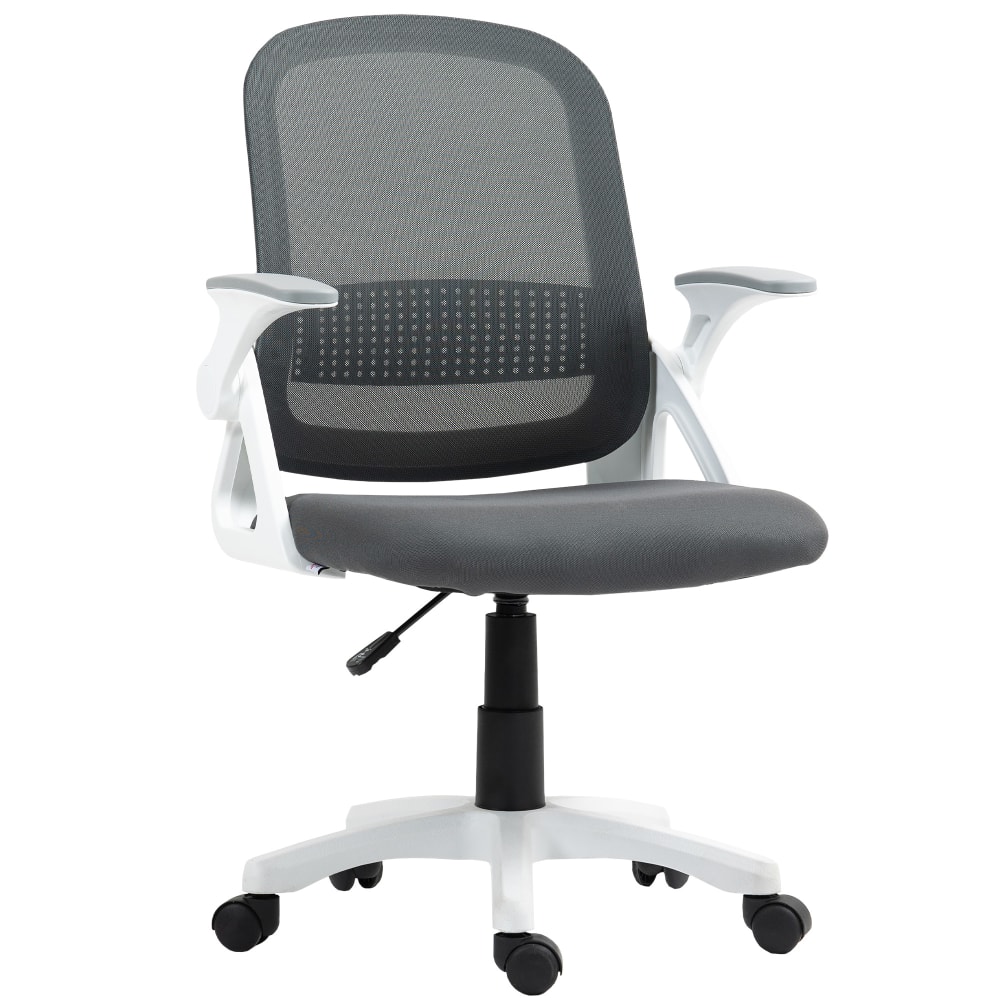 Chaise de bureau ergonomique accoudoirs relevables maille gris Chaise de bureau ergonomique accoudoirs relevables maille gris