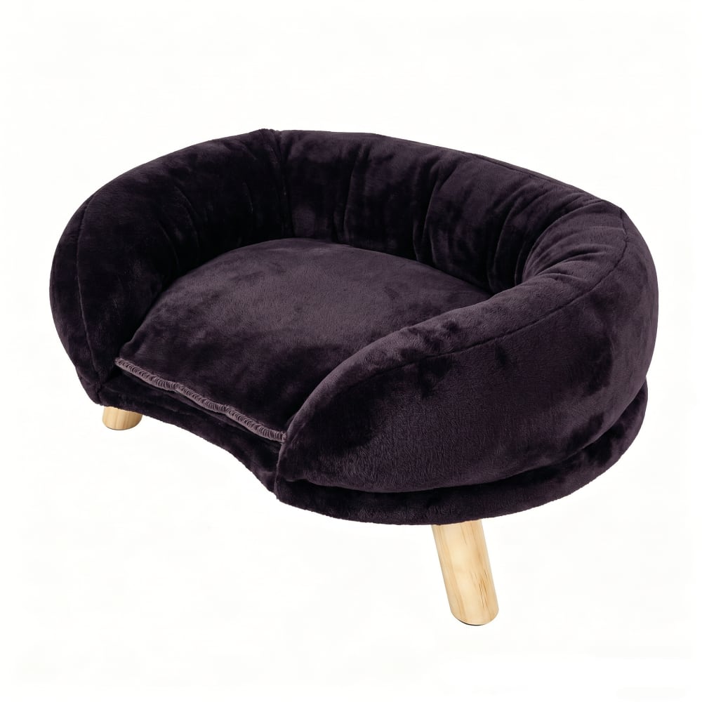 Canapé lit surélevé ergonomique pour chat marron 50 cm