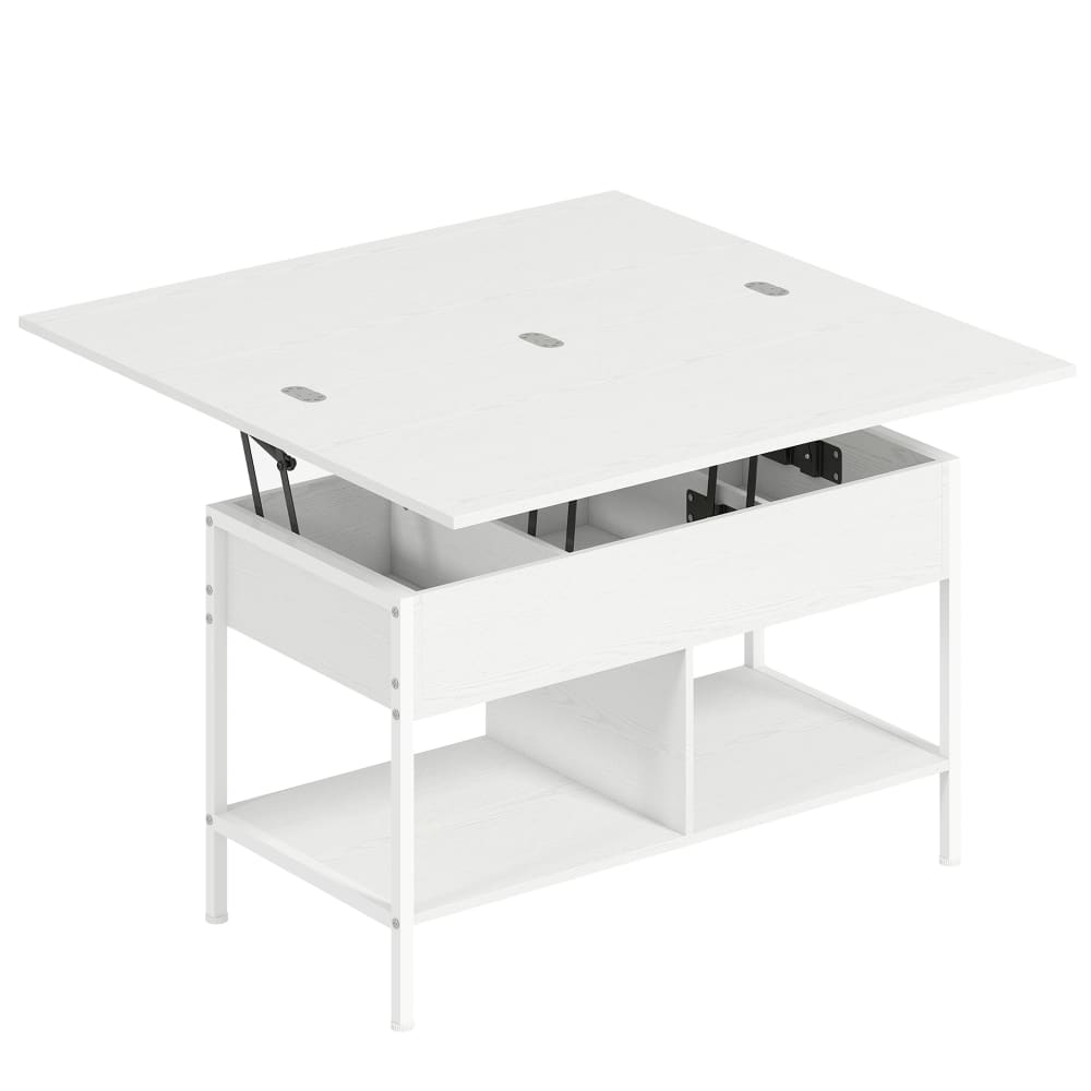 Table basse relevable et extensible panneau de particule blanc Table basse relevable et extensible panneau de particule blanc