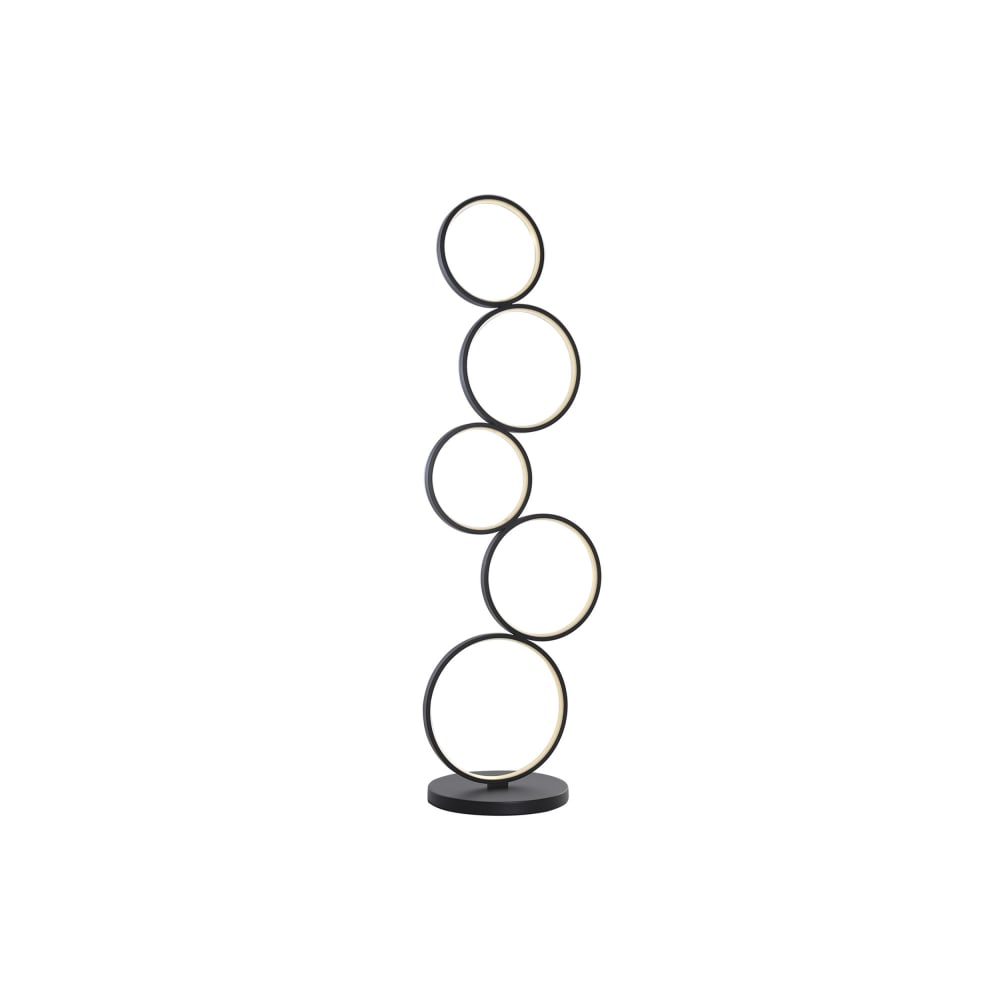 Lampadaire led cercles en aluminium noir 37x5x120 cm — vue 4