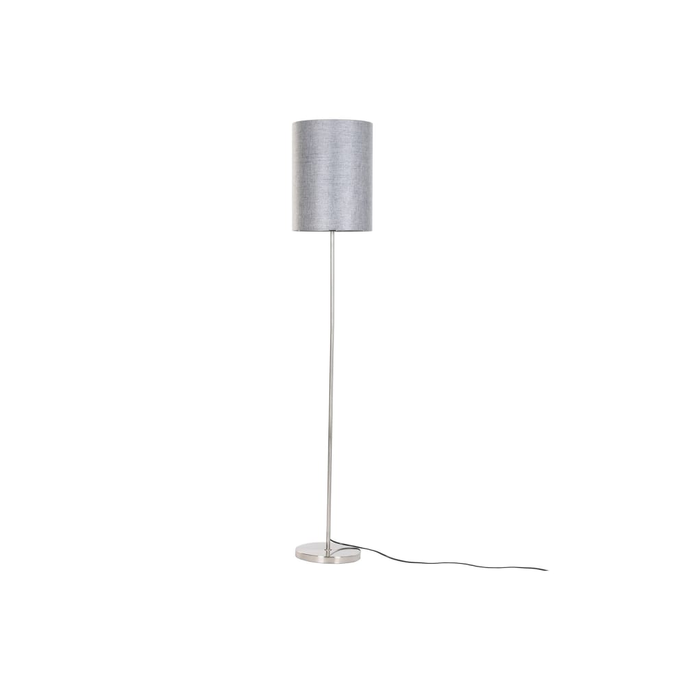 Lampadaire en polyester et acier gris 30x30x160 cm