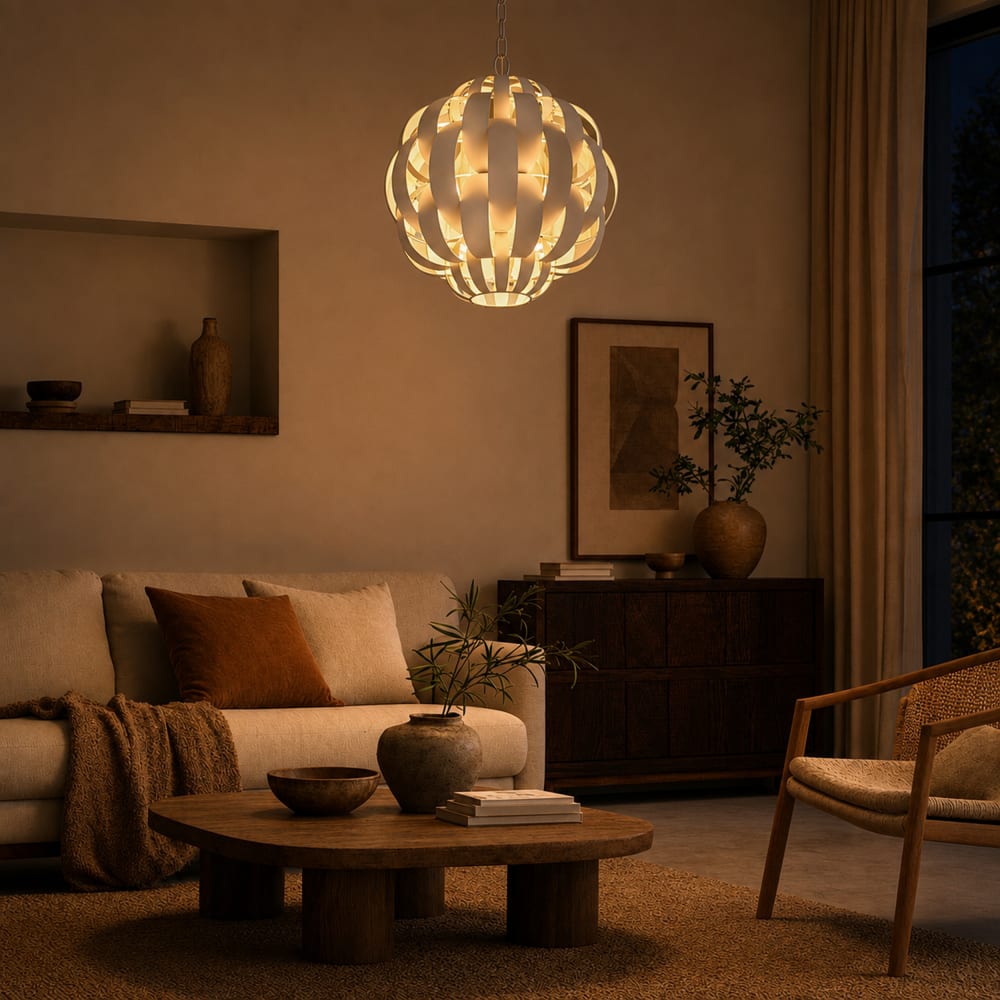 Plafonnier en acier beige 50x50x53 cm — vue 3