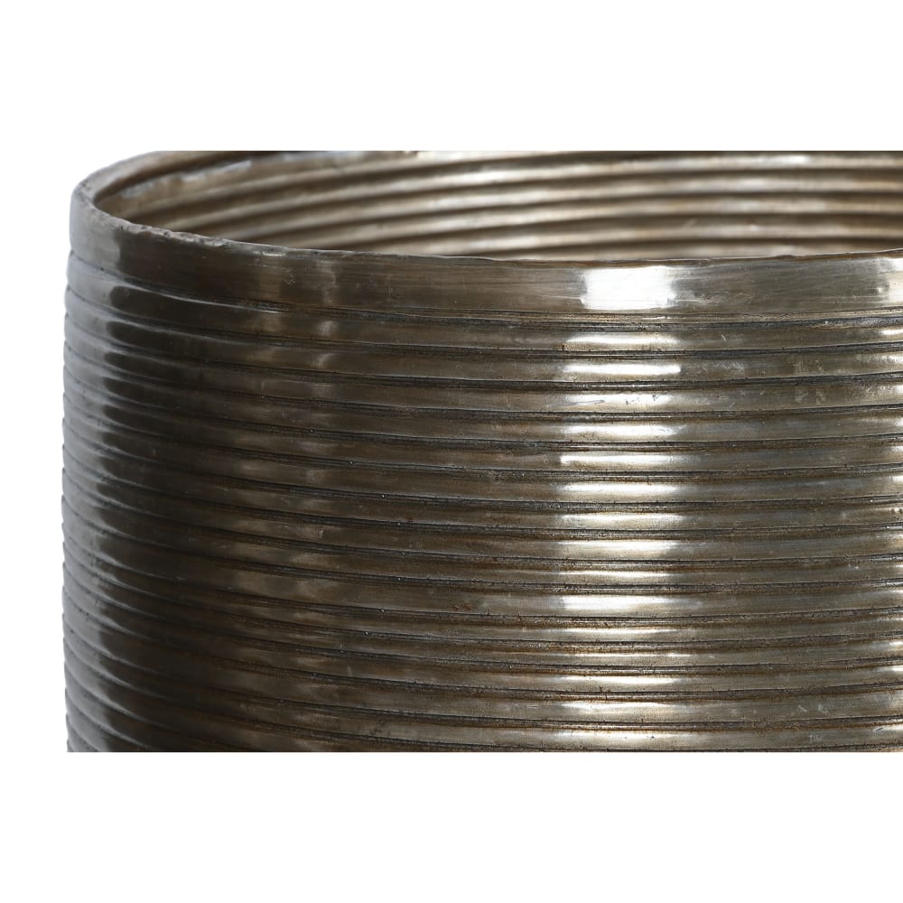 Ensemble de 5 cache pots en aluminium cuivre 51x51x90 cm — vue 4