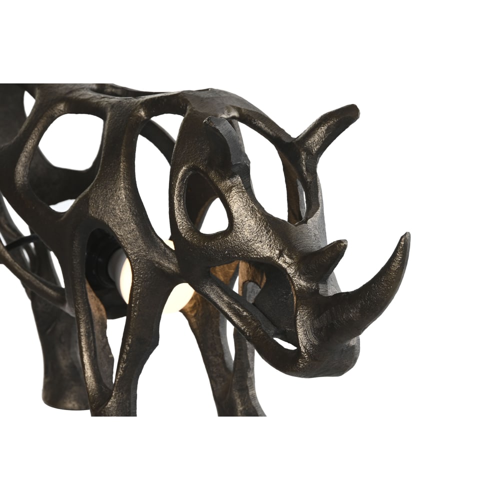Lampe rhinocéros en aluminium doré 44x11x22 cm — vue 4