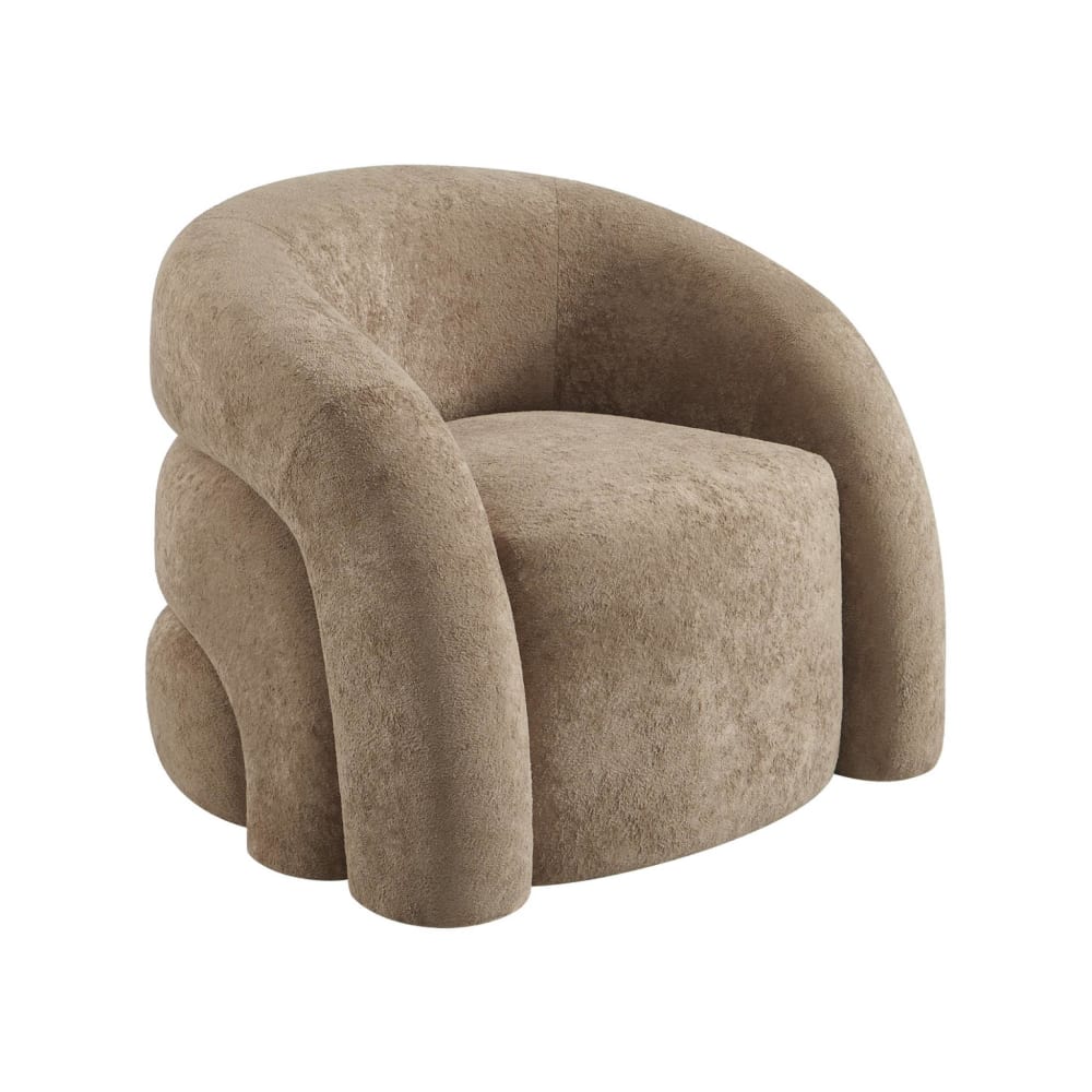 Fauteuil organique tissu 1 place taupe Fauteuil organique tissu 1 place taupe