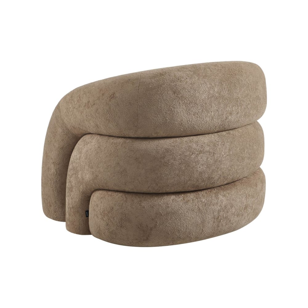 Fauteuil organique tissu 1 place taupe