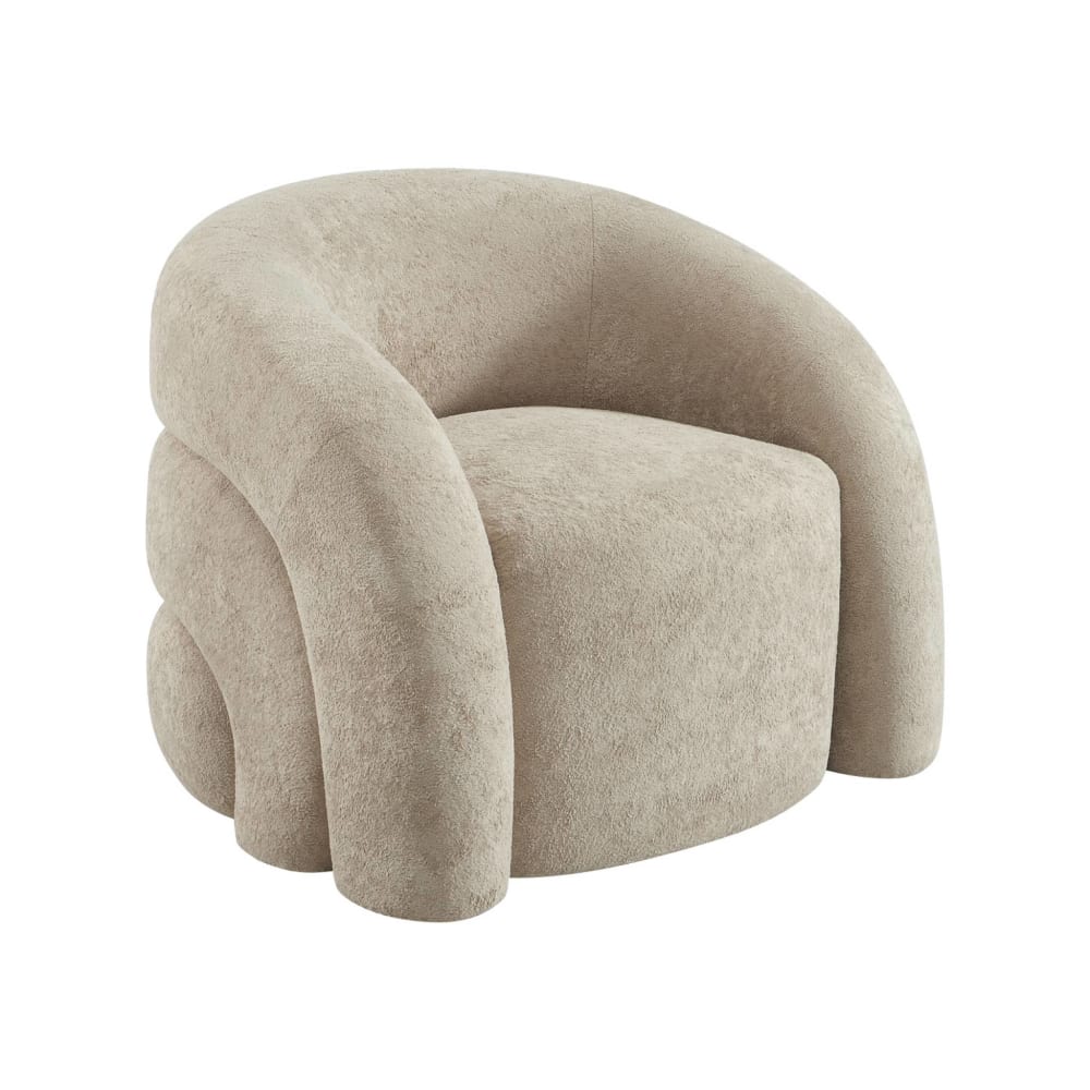 Fauteuil organique tissu 1 place beige Fauteuil organique tissu 1 place beige