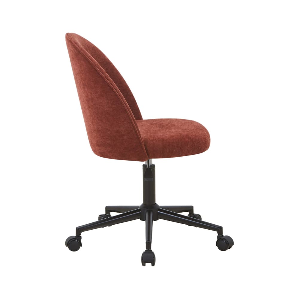 Bürostuhl mit Rollen und Stoffbezug rot - Maisons Du Monde