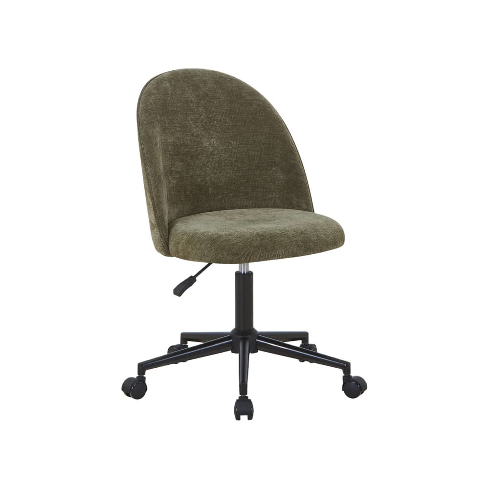sweeek Bürostuhl mit Rollen und Stoffbezug khaki style classic chic Grün Pes - Polyester