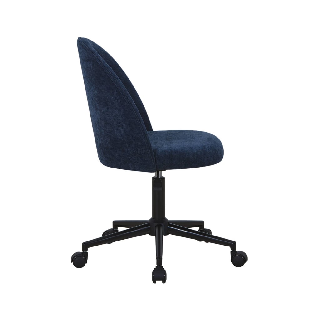 Bürostuhl mit Rollen und Stoffbezug blau - Maisons Du Monde
