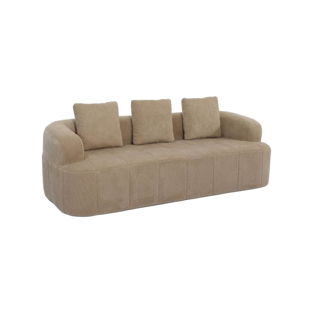 Canapé compressé 3 places tissu beige foncé Canapé compressé 3 places tissu beige foncé