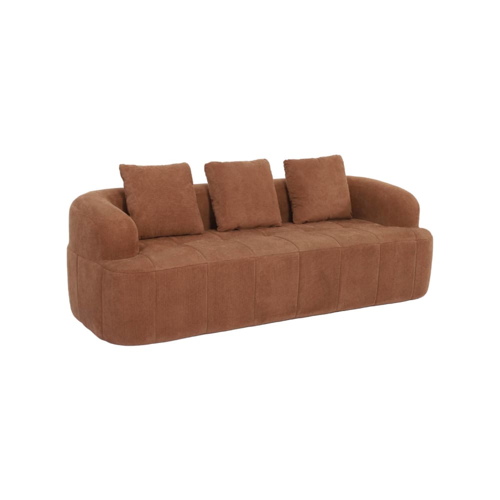 Canapé 3 places tissu terracotta Canapé 3 places tissu terracotta