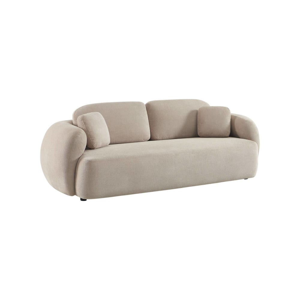 Canapé 3 places tissu chenille beige Canapé 3 places tissu chenille beige