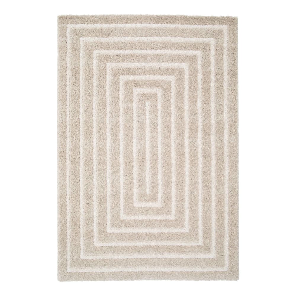sweeek Teppich für Indoor beige und creme 80x150cm style classic chic Öko-Tex Zertifikat - Stoff