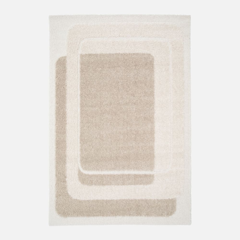 sweeek Teppich mit Muster in beige und creme 120x170cm style modern Öko-Tex Zertifikat - Pes - Polyester